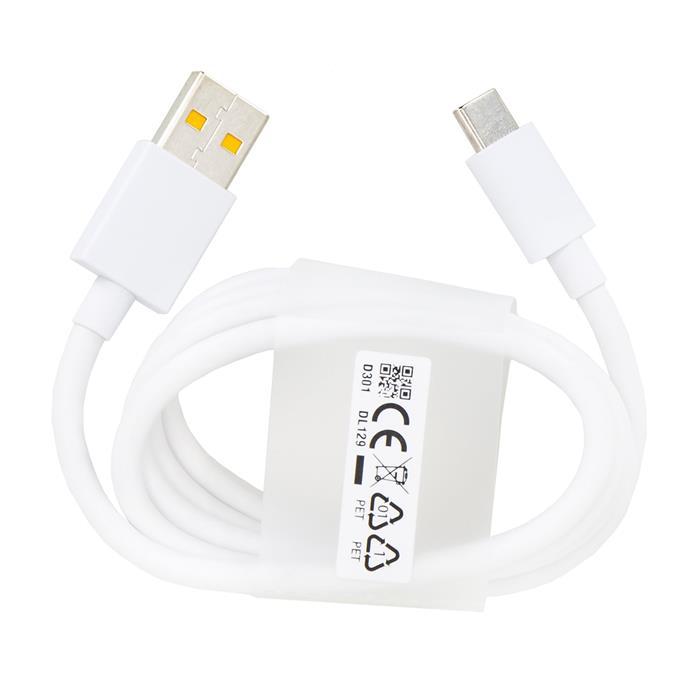 DL129 Realme USB-C Datový Kabel Fast Charge 65W 1m White (Service Pack)
